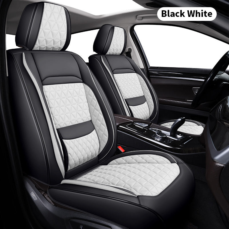 Leather Car Seat Cover with Lumbar Support