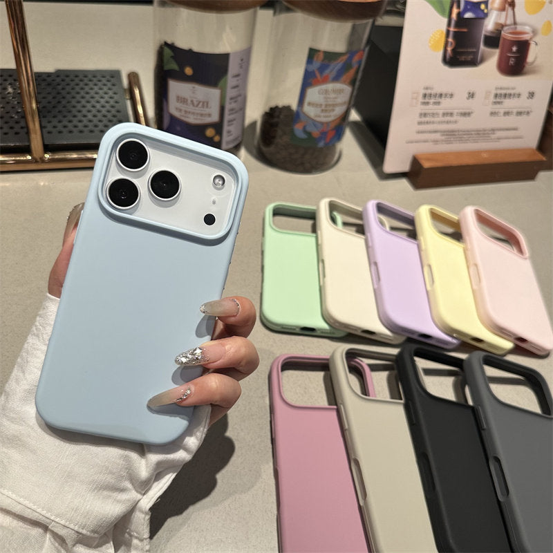 Premium Solid-Color Liquid Silicone Phone Case