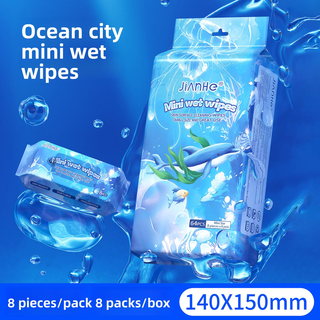 Mini Wet Wipes for Hand and Face Cleaning