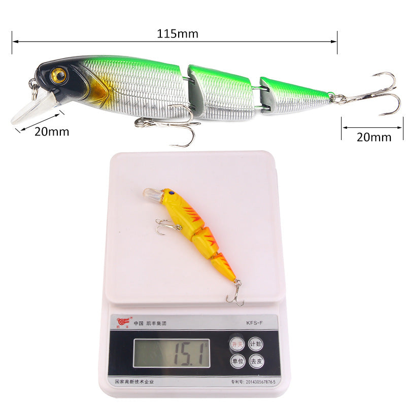 8-Color Colorful Three-Section Lure  Fishing Gear Products