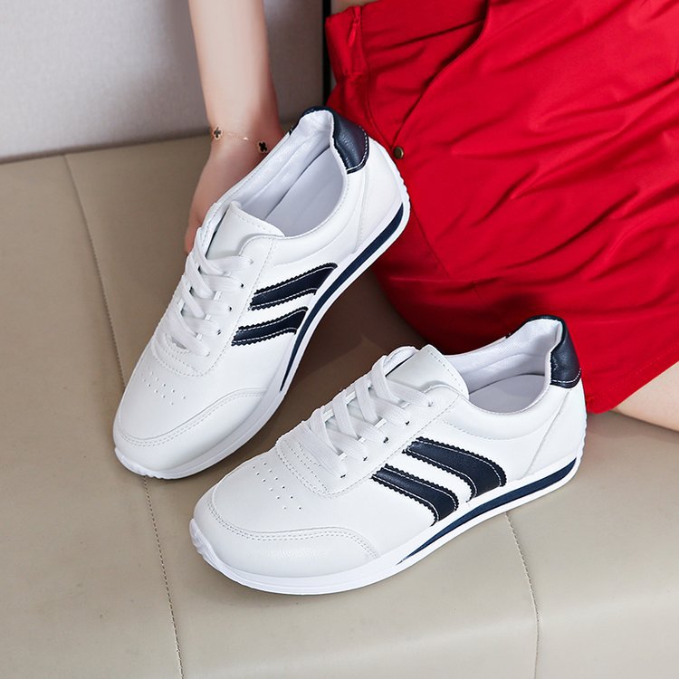 White Shoes Soft Sole All-match Shoes Women's Soft Leather Running Shoes
