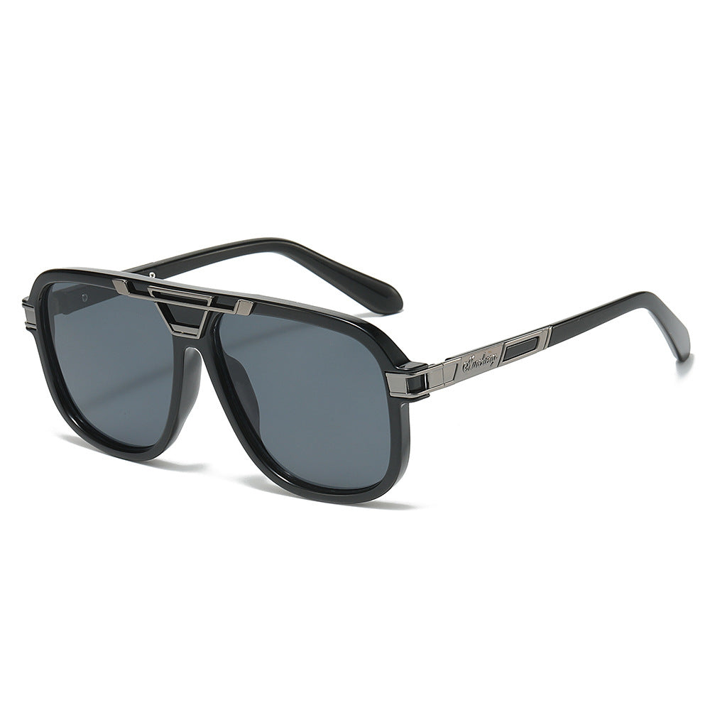Retro Aviator Square Sunglasses