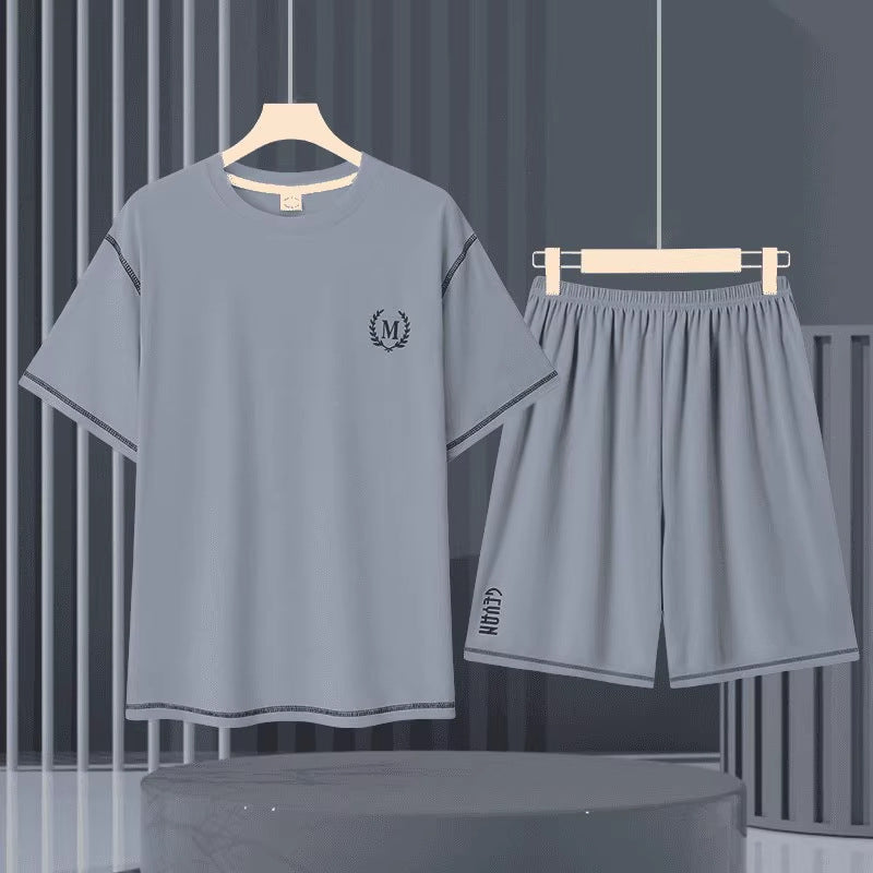 Mens Modal Summer Pajamas Short Sleeve Homewear
