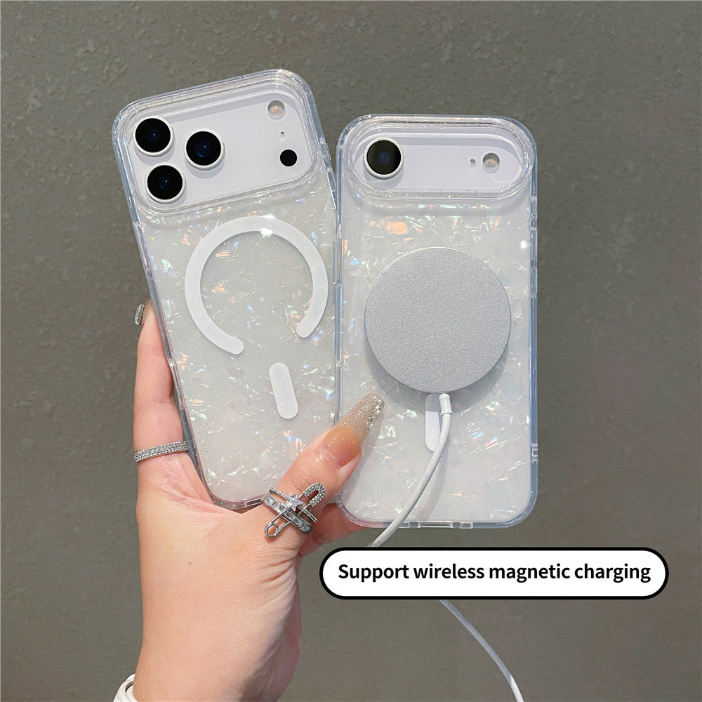 Magnetic Shell Pattern Phone Case for iPhone