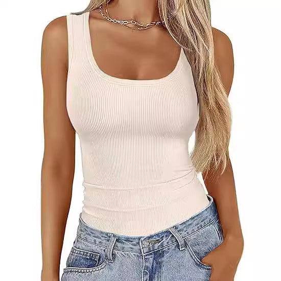 Womens Ribbed Sleeveless Tank Top