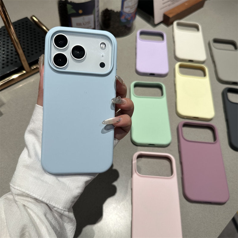 Premium Solid-Color Liquid Silicone Phone Case