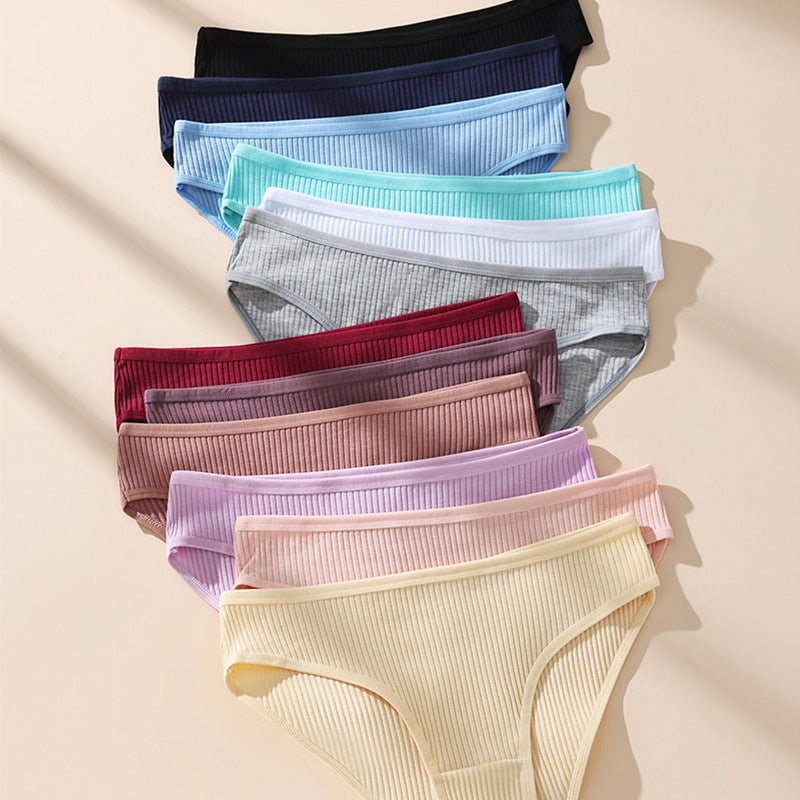 Womens Ribbed Cotton Underwear