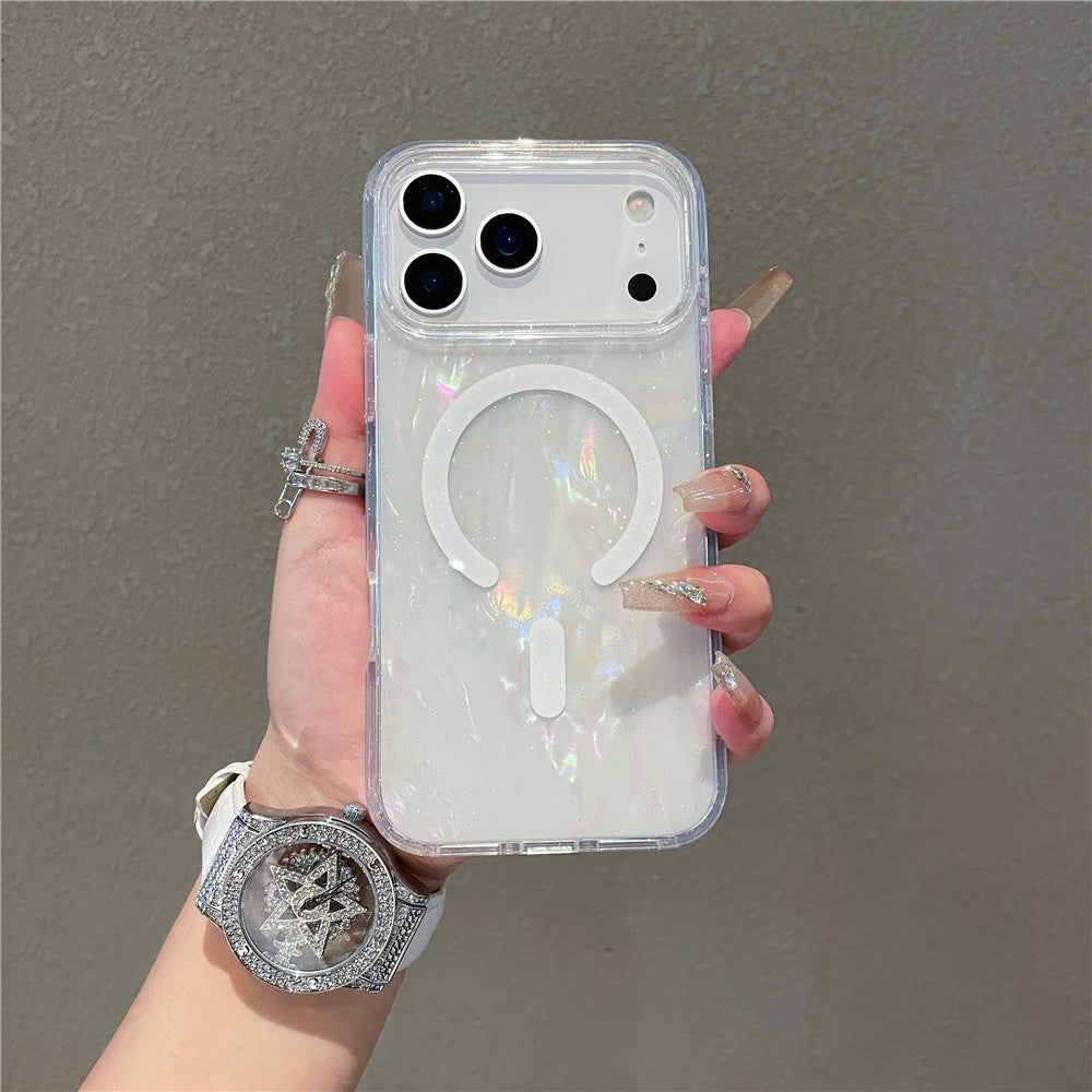 Magnetic Shell Pattern Phone Case for iPhone