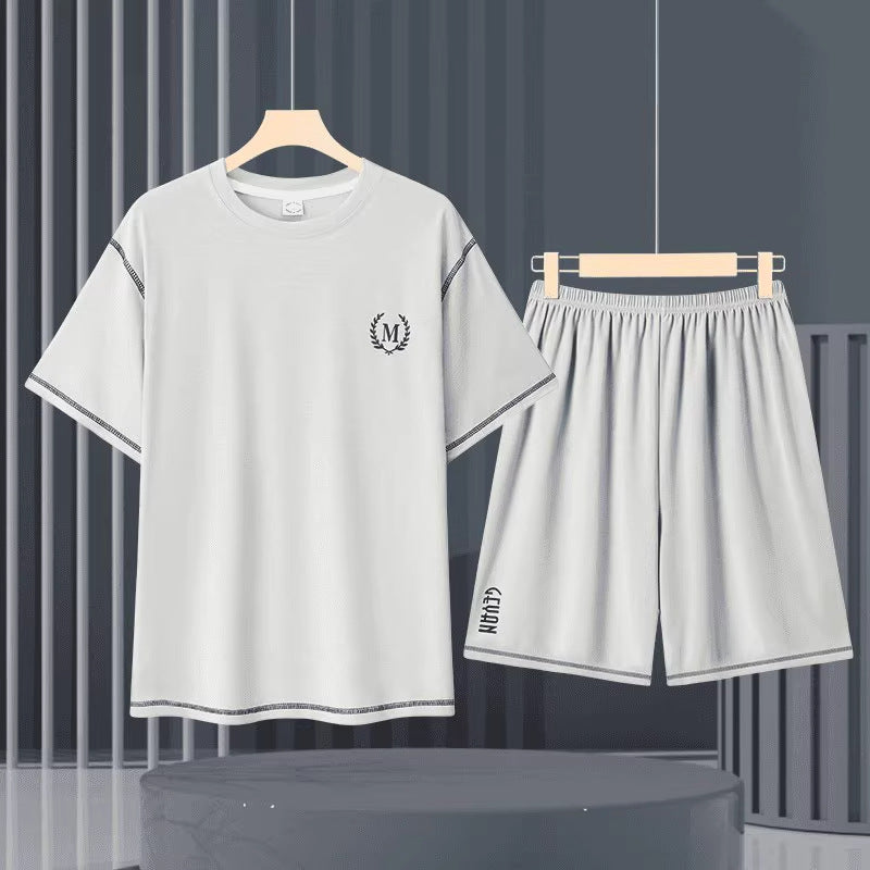 Mens Modal Summer Pajamas Short Sleeve Homewear