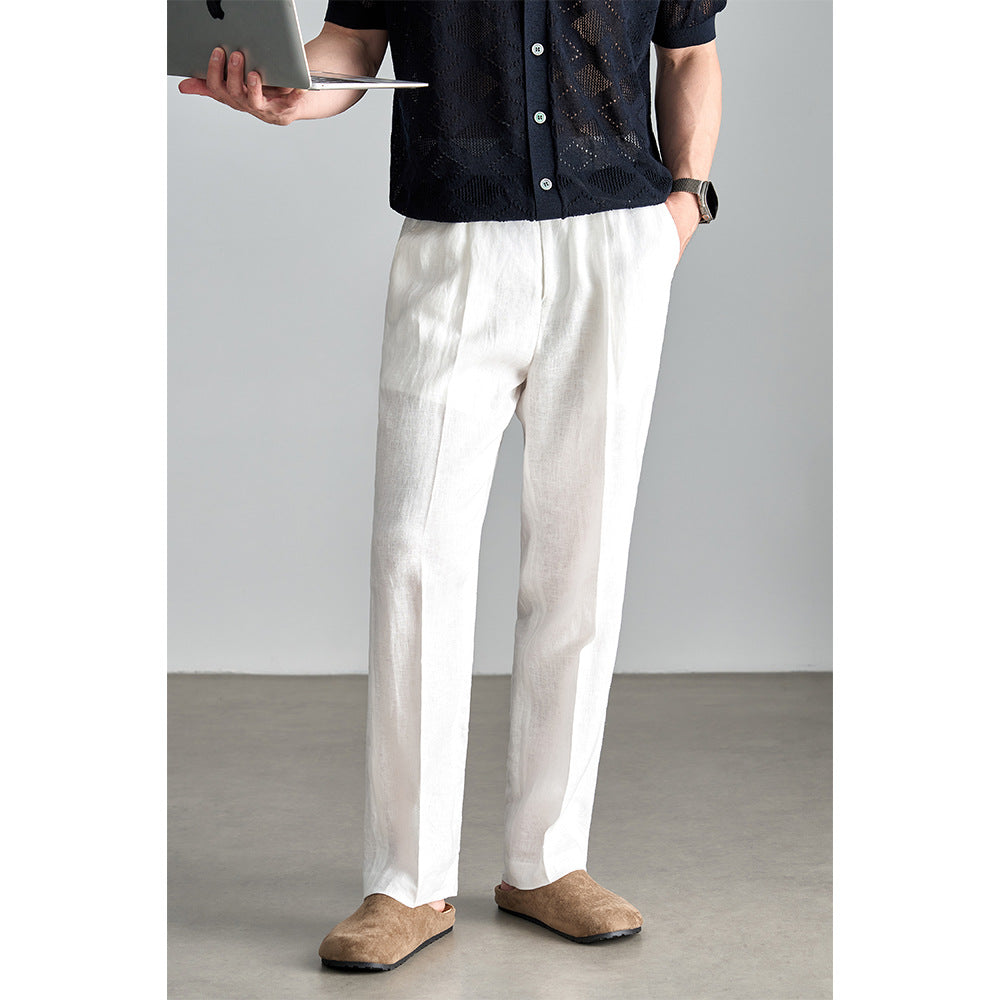 Men's Linen Drawstring Casual Pants