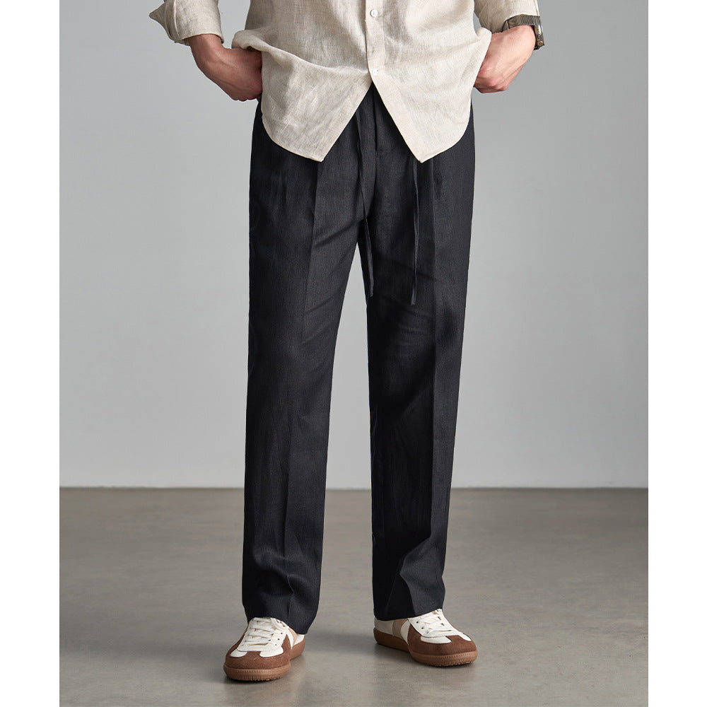 Men's Linen Drawstring Casual Pants