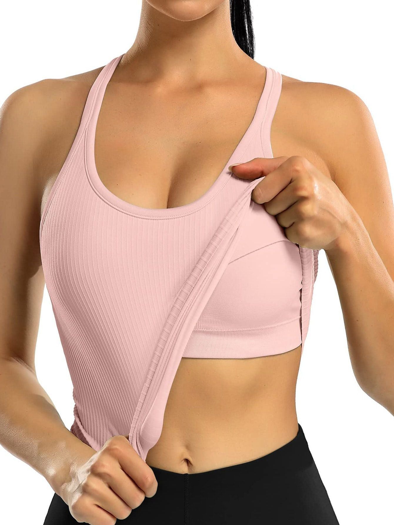 Quick-drying outerwear-style sports bra