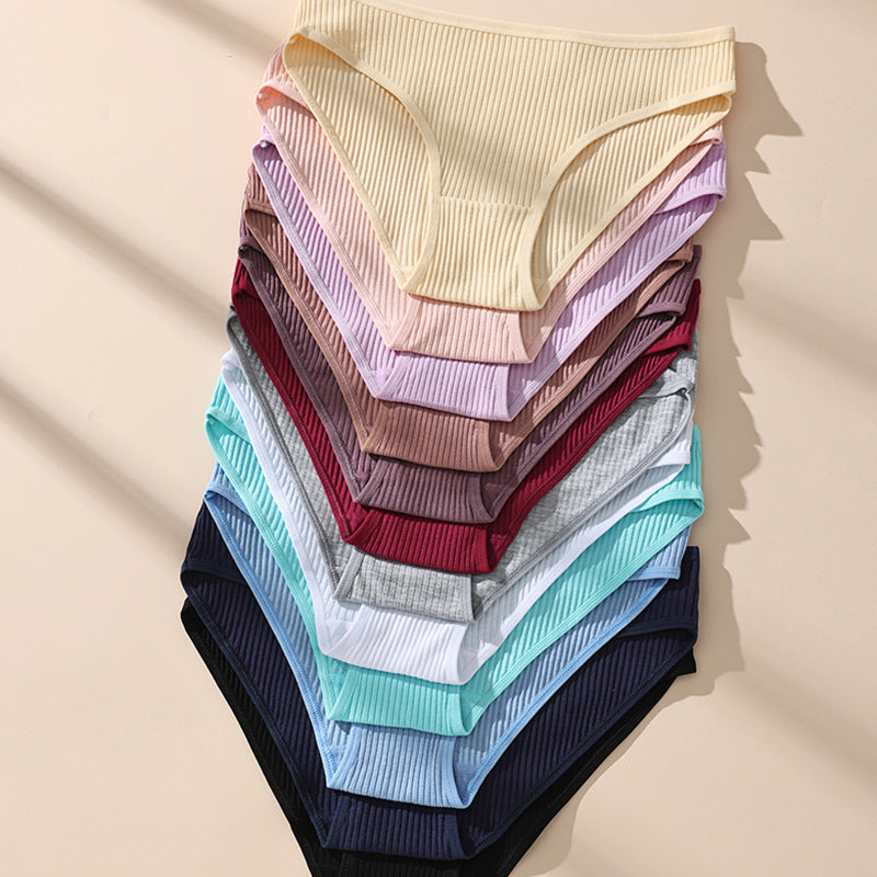 Womens Ribbed Cotton Underwear