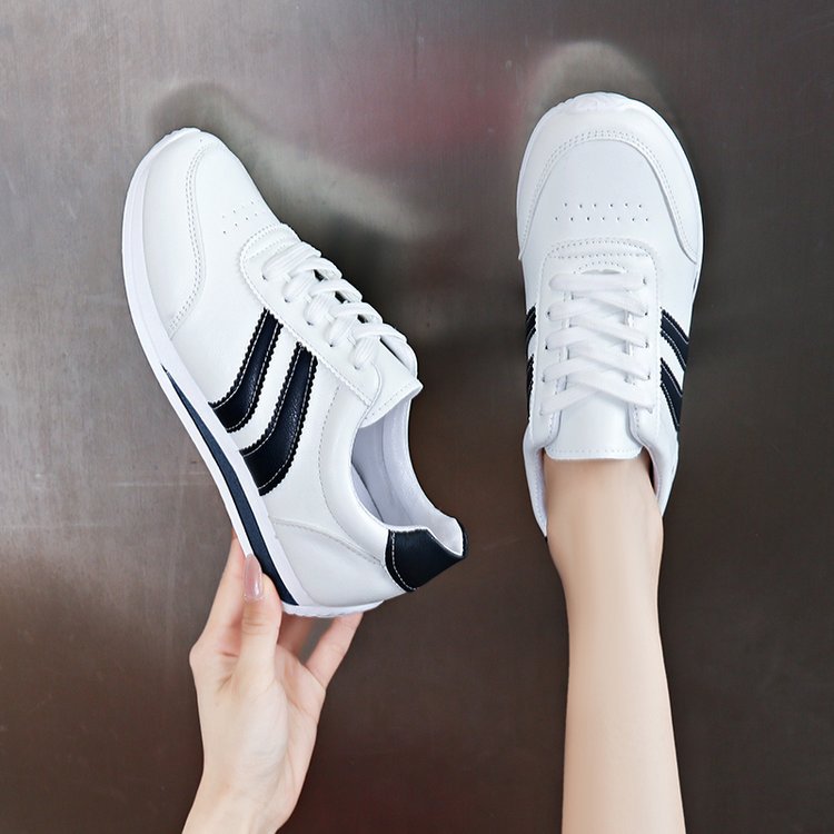 White Shoes Soft Sole All-match Shoes Women's Soft Leather Running Shoes