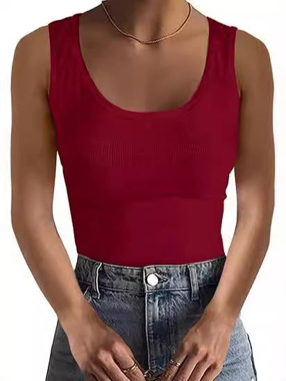 Womens Ribbed Sleeveless Tank Top