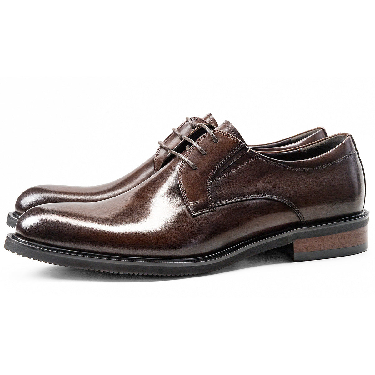 Mens Classic Derby Leather Shoes